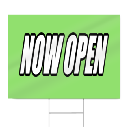 Now Open Sign