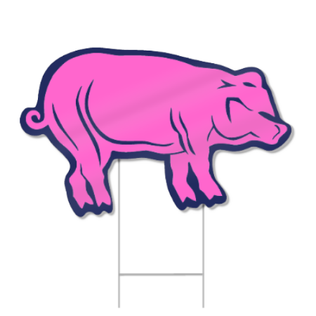 Pig Shaped Sign
