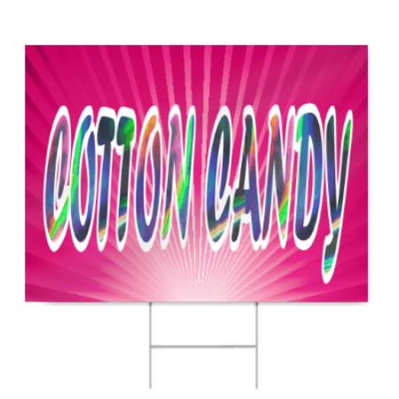 Pink Cotton Candy Sign