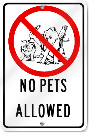 No Pets Allowed Playground Sign