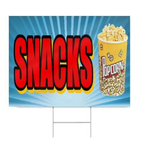 Popcorn Snack Sign