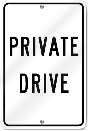 Private Drive .080 Aluminum Sign