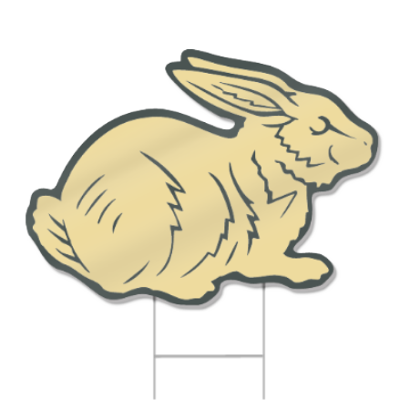 Rabbit Shaped Sign