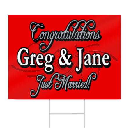 Red Congratulations Sign