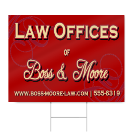 Red Law Office Sign