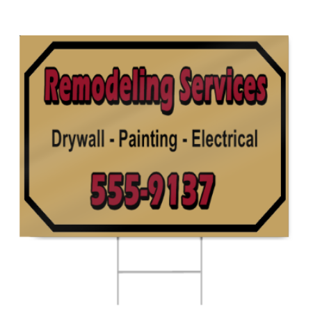 Remodeling Services Sign