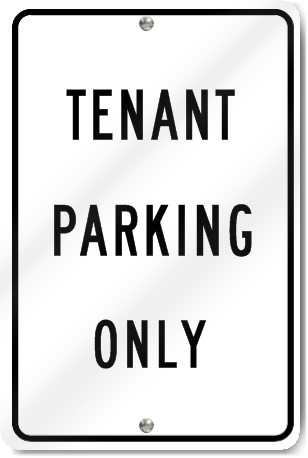 Tenant Parking Only Metal Sign