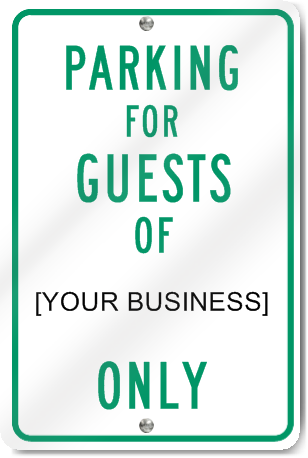 Parking For Guests Sign