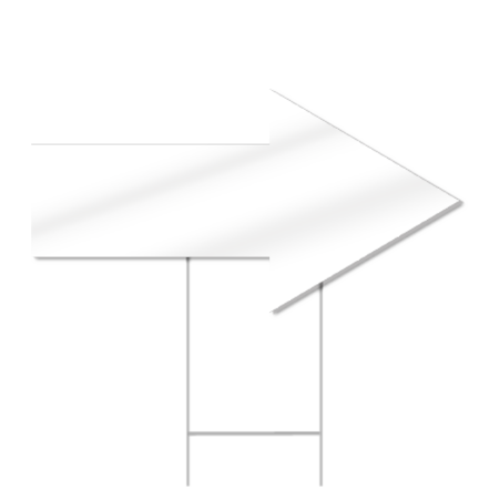 Right Arrow Shaped Sign