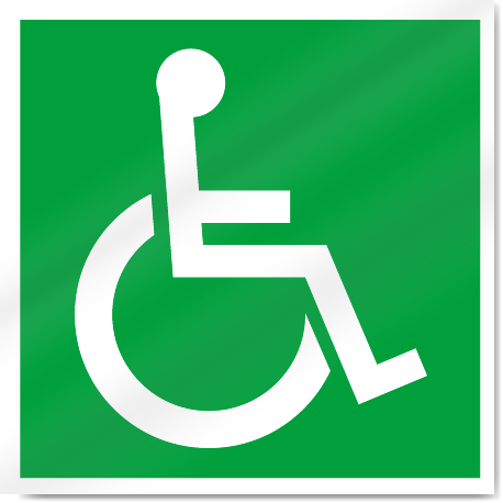 high safety disabled symbol sign 2889