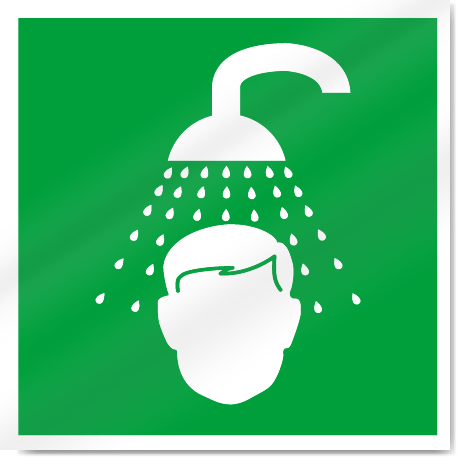 Emergency Shower Symbol Safety Signs