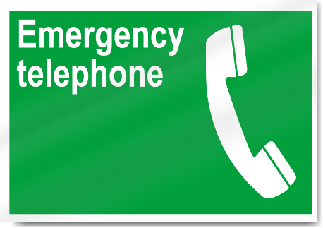 Emergency Telephone Safety Signs