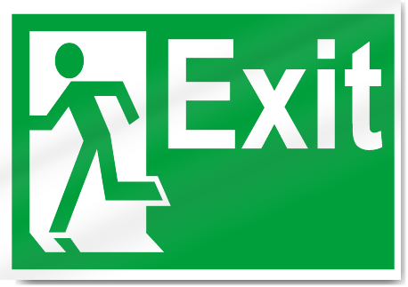 Exit Left2 Safety Signs