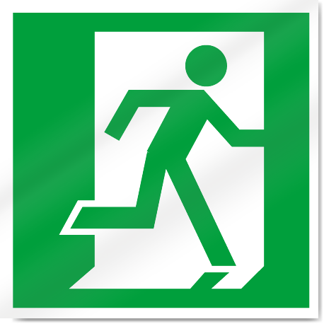 Exit Right Symbol Safety Signs