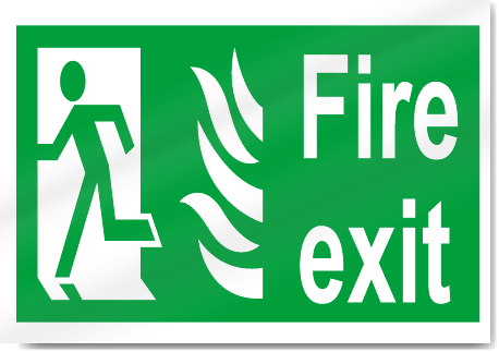 Fire Exit Left Safety Signs