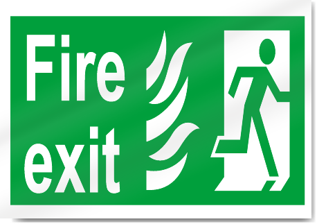 Fire Exit Right Safety Signs