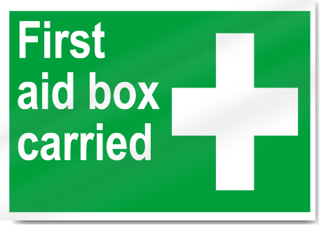 First Aid Box Carried Safety Signs