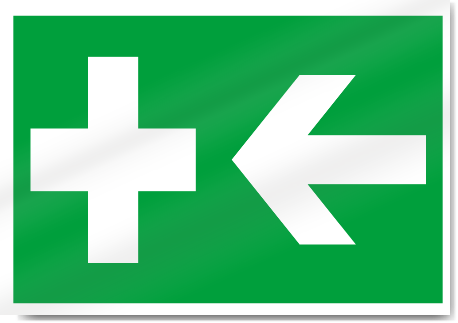First Aid Box Left Safety Signs