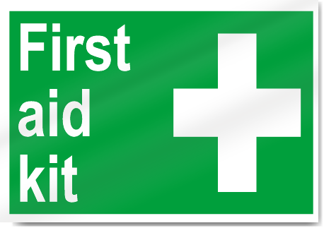First Aid Kit Safety Signs