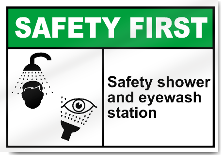 Safety Shower And Eyewash Station Safety First Signs