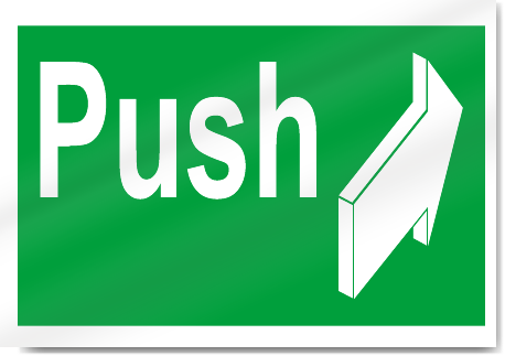 Push Safety Signs