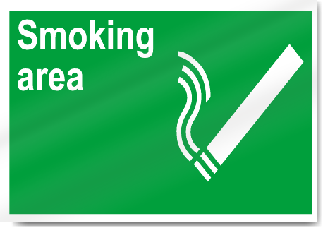 Smoking Area Safety Signs