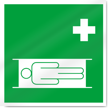 Stretcher Symbol Safety Signs