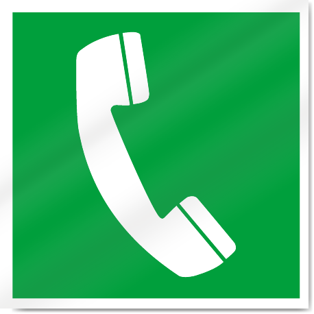 Telephone Symbol Safety Signs