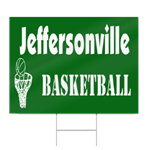 High School Basketball Sign in School Colors