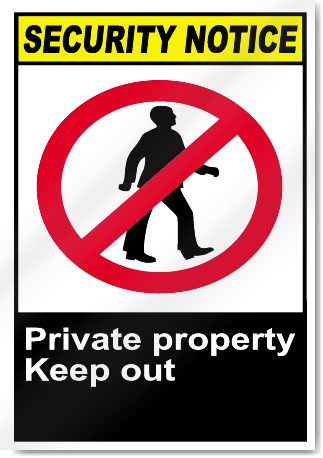 Private Property Keep Out Security Signs