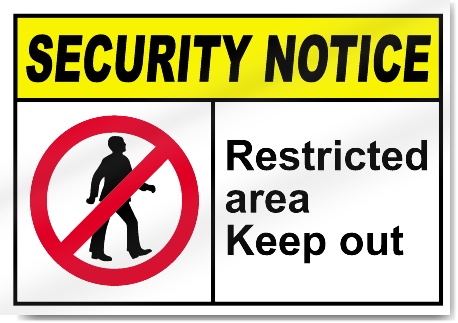 Restricted Area Authorized Persons Only Security Signs