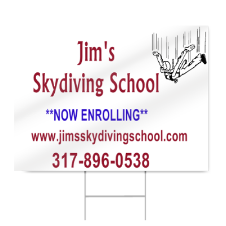 Skydiving School Sign