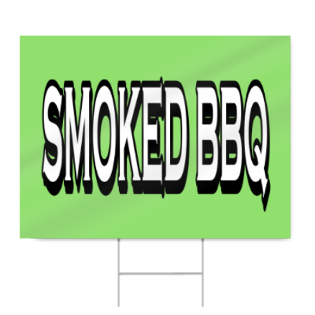 Smoked BBQ Block Lettering Sign