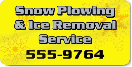 Snow Plowing and Ice Removal Service Magnet