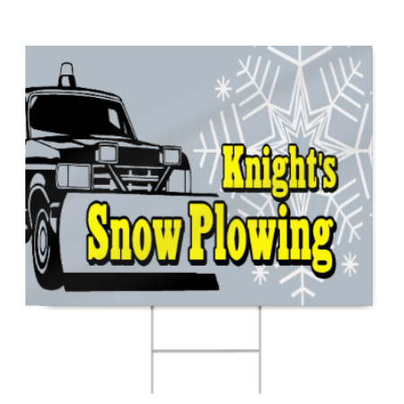 Snow Plowing Sign