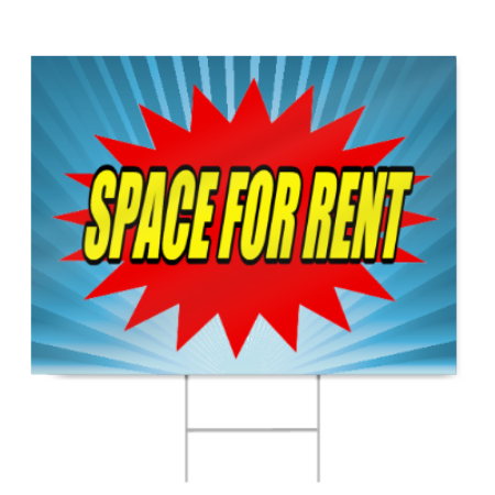 Space For Rent Sign