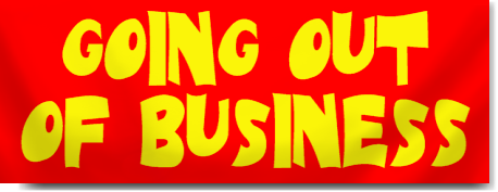 Going Out Of Business Banners - Red