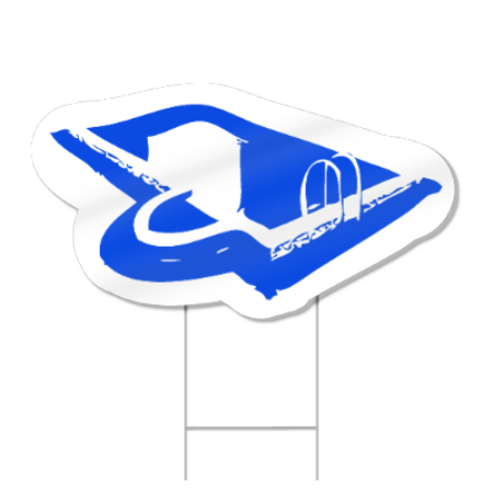 Swimming Pool Shaped Sign