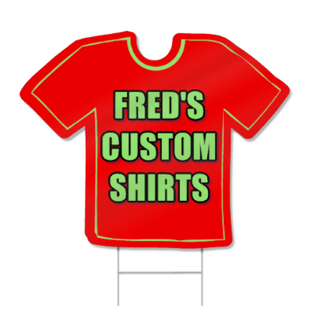 T-Shirt Shaped Sign