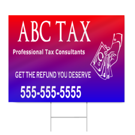 Tax Service Sign