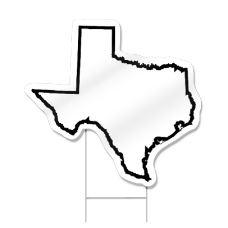 Texas Shaped Sign