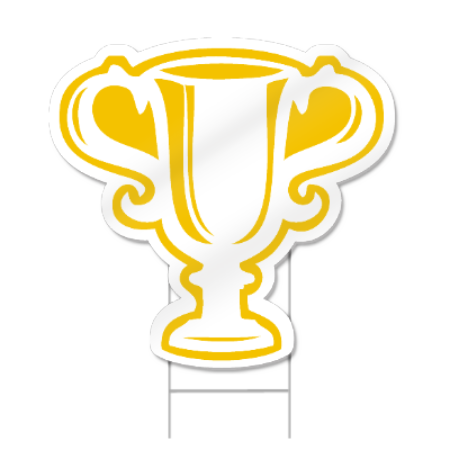 Trophy Shaped Sign