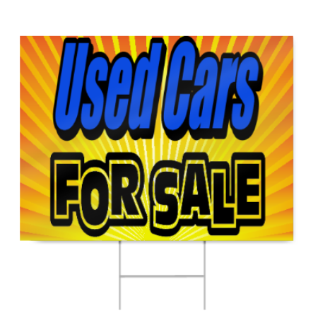 Used Cars For Sale Sign