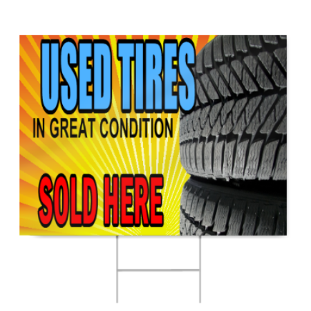 USED TIRES Banner Sign NEW 