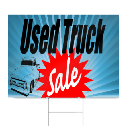 Used Truck Sale Sign