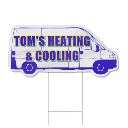 Van Shaped Sign