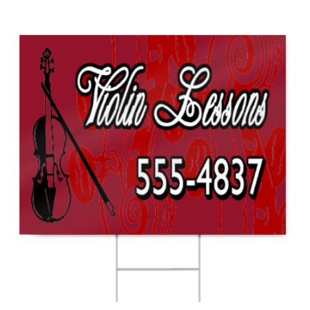 Violin Lessons Sign