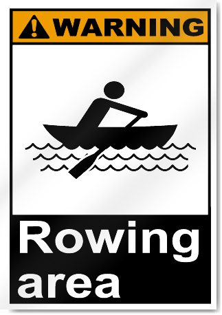 Rowing Area Warning Signs