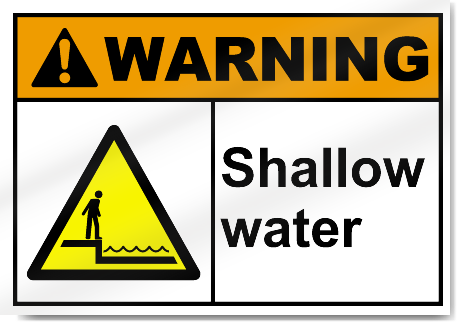 Shallow Water Warning Signs