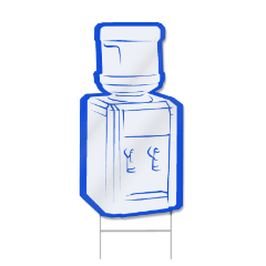 Water Cooler Shaped Sign